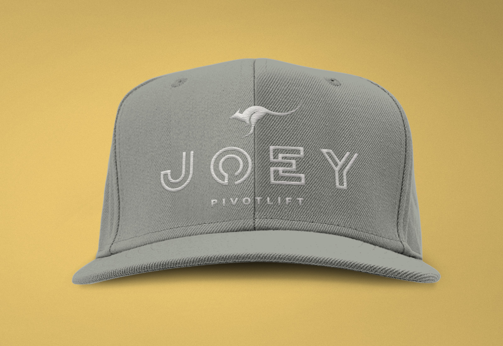 Joey PivotLift branded hat demonstrating product branding