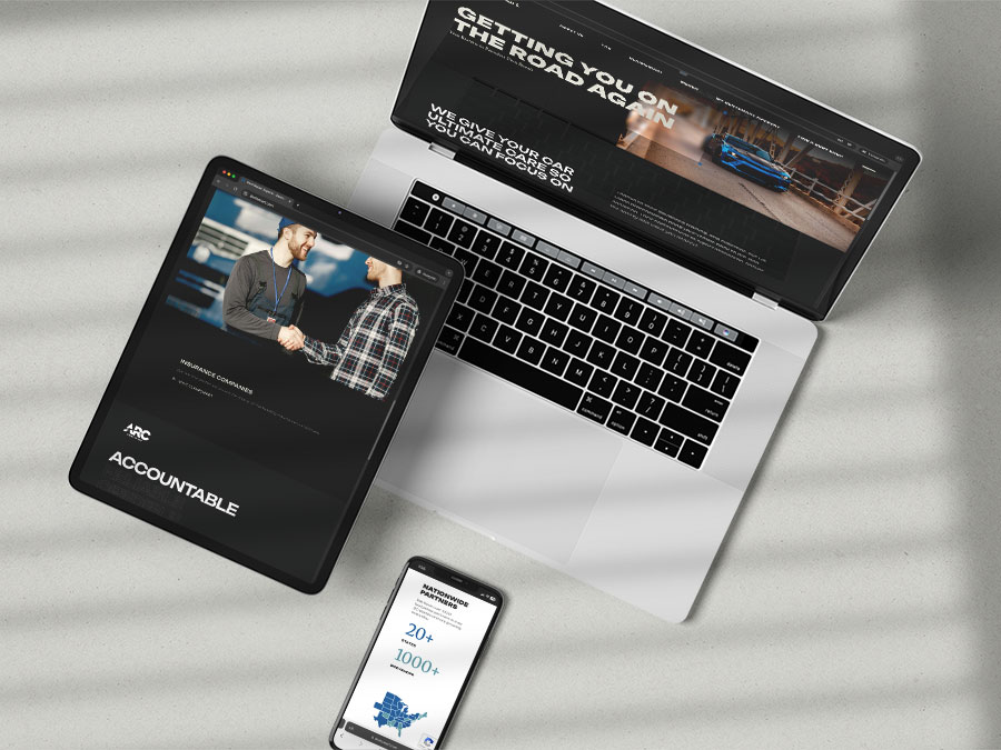 Mockup of Dentsmart website on different devices