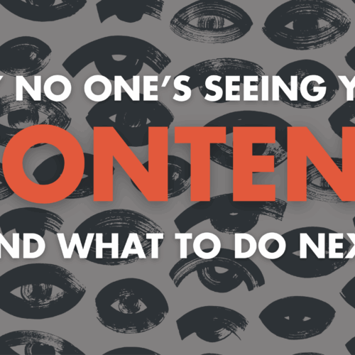 Why no one's seeing your content (and what to do next) blog image with eye ball pattern