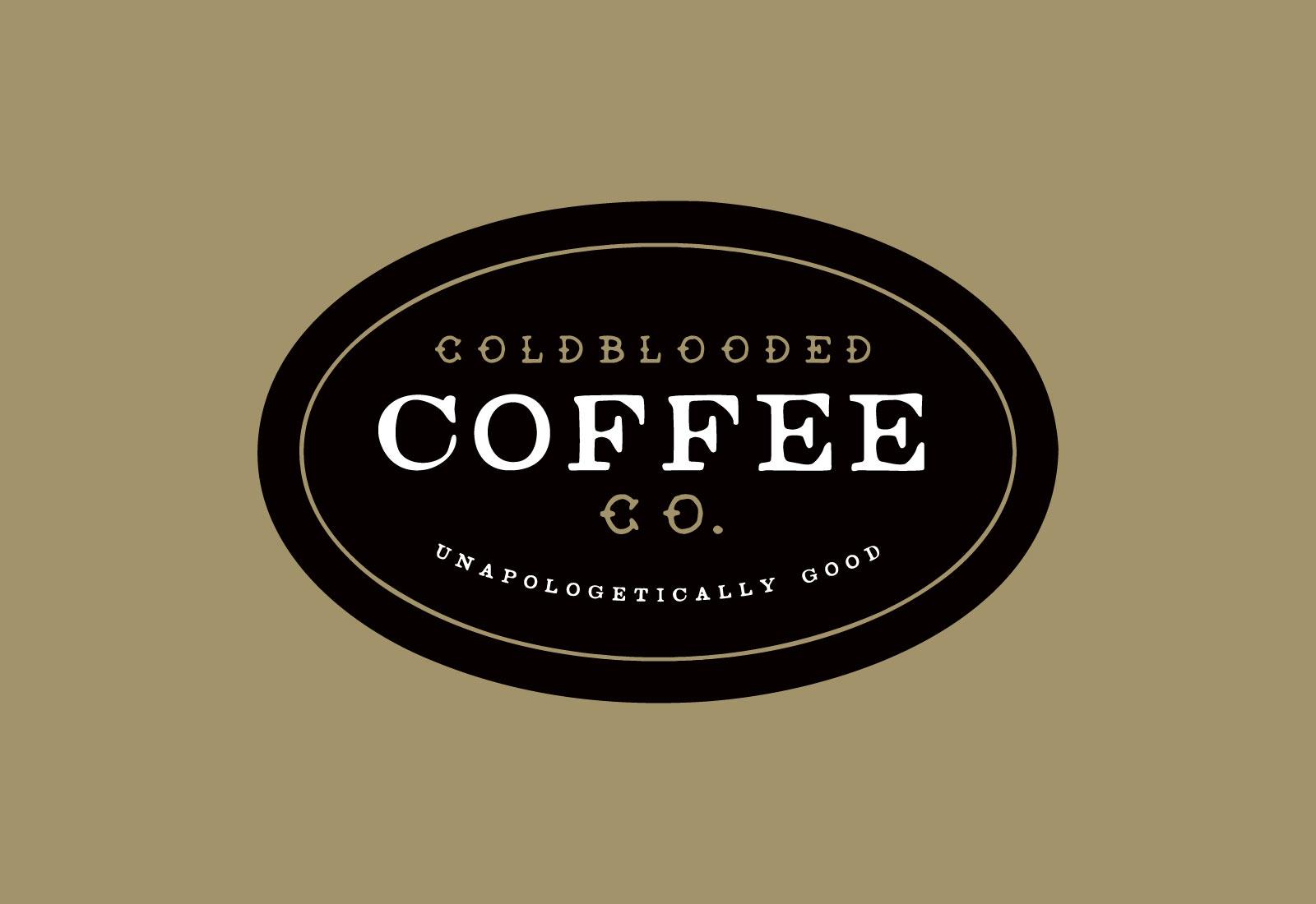 Cold Blooded Coffee name logo design