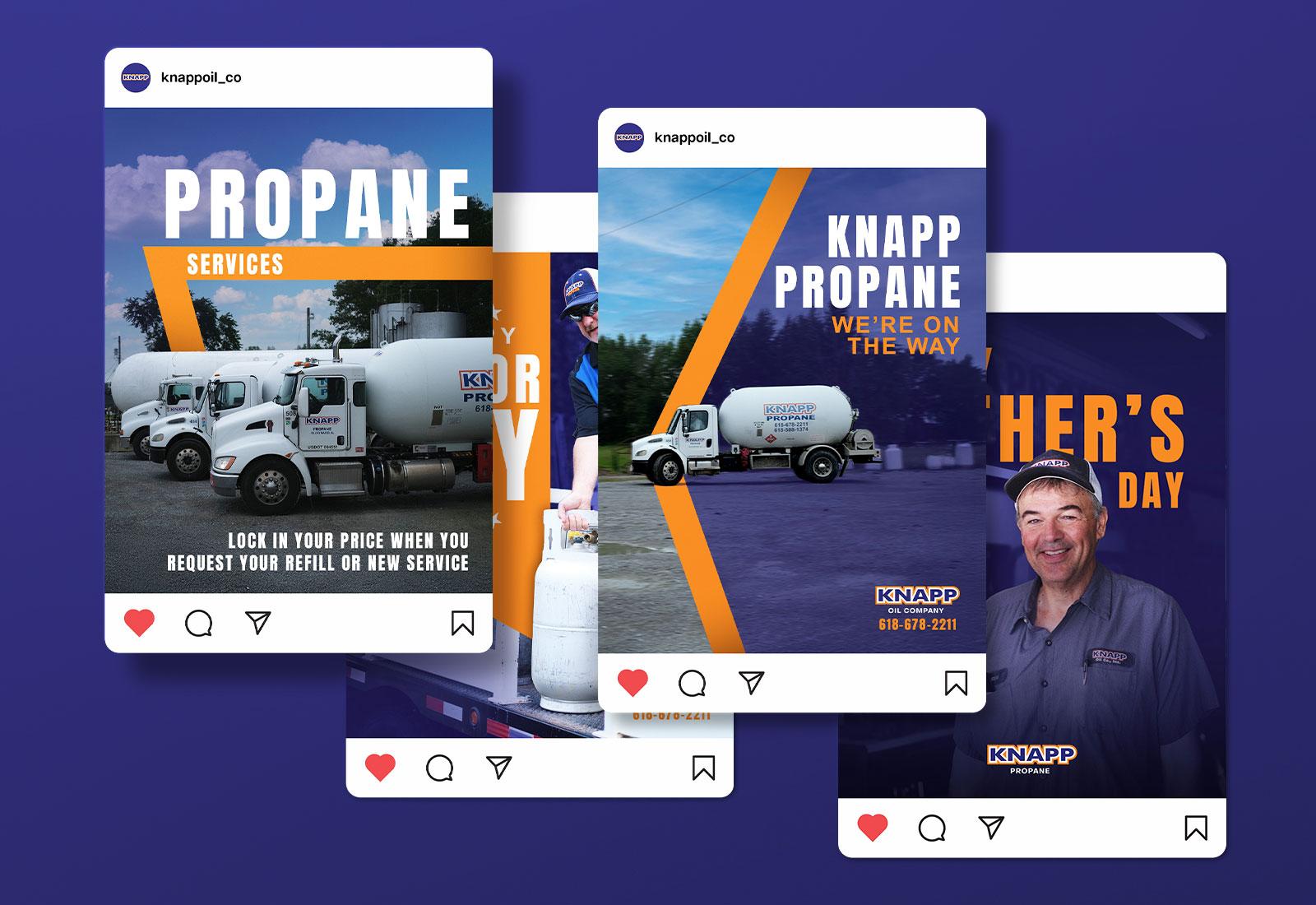 Knapp Oil fuel company branding social media posts examples