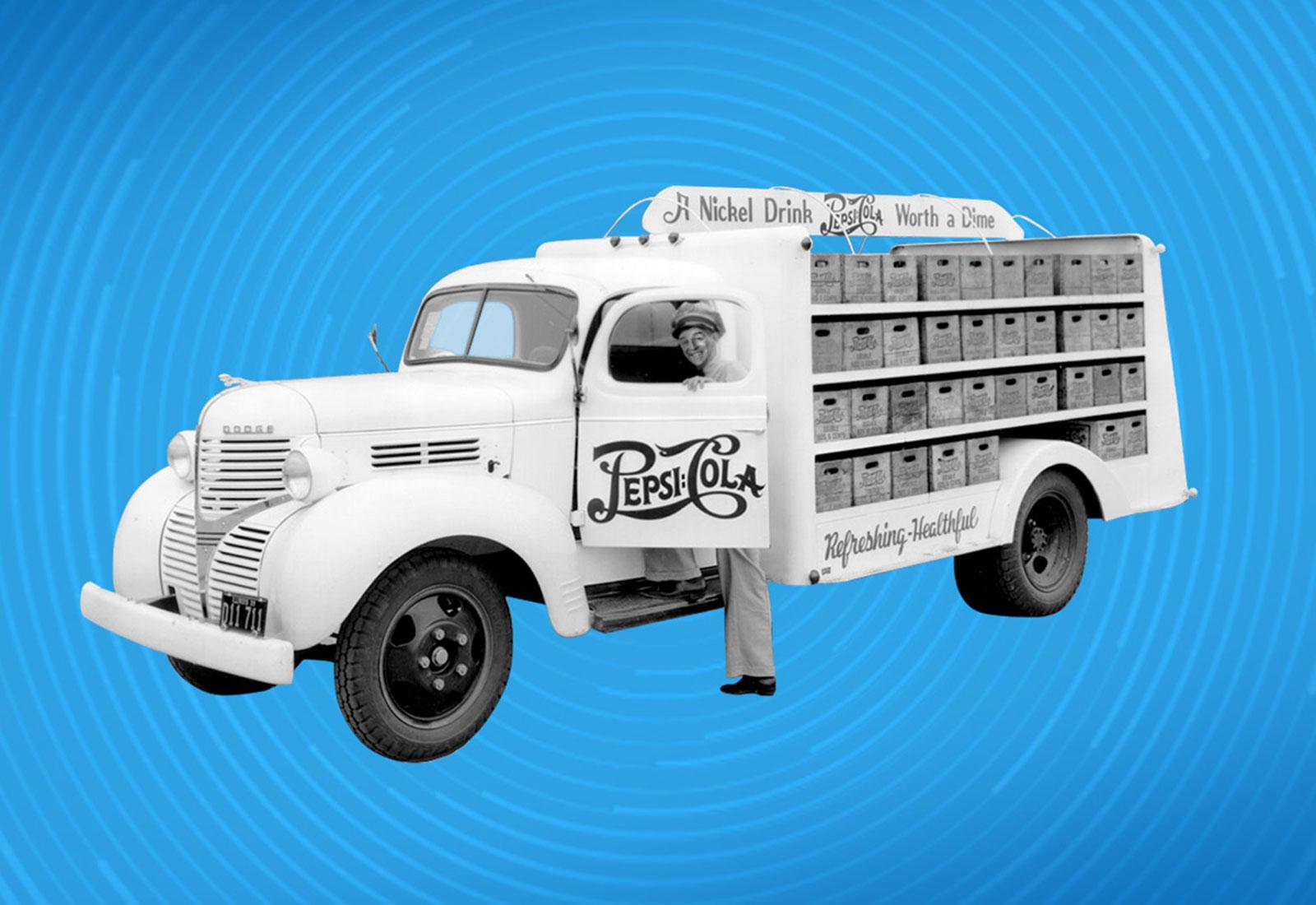 Pepsi Mid America vintage truck marketing campaign design